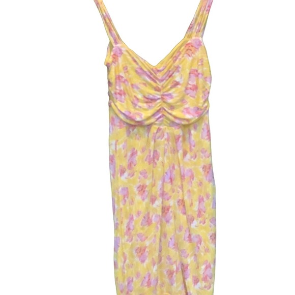 Diane von Furstenberg Silk Dress Size 6 Yellow/Pink - Picture 1 of 3